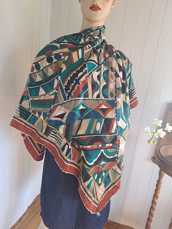 PIRAMIT SAF IPEK Foulard Tuch Schal Seide Carré Vintage