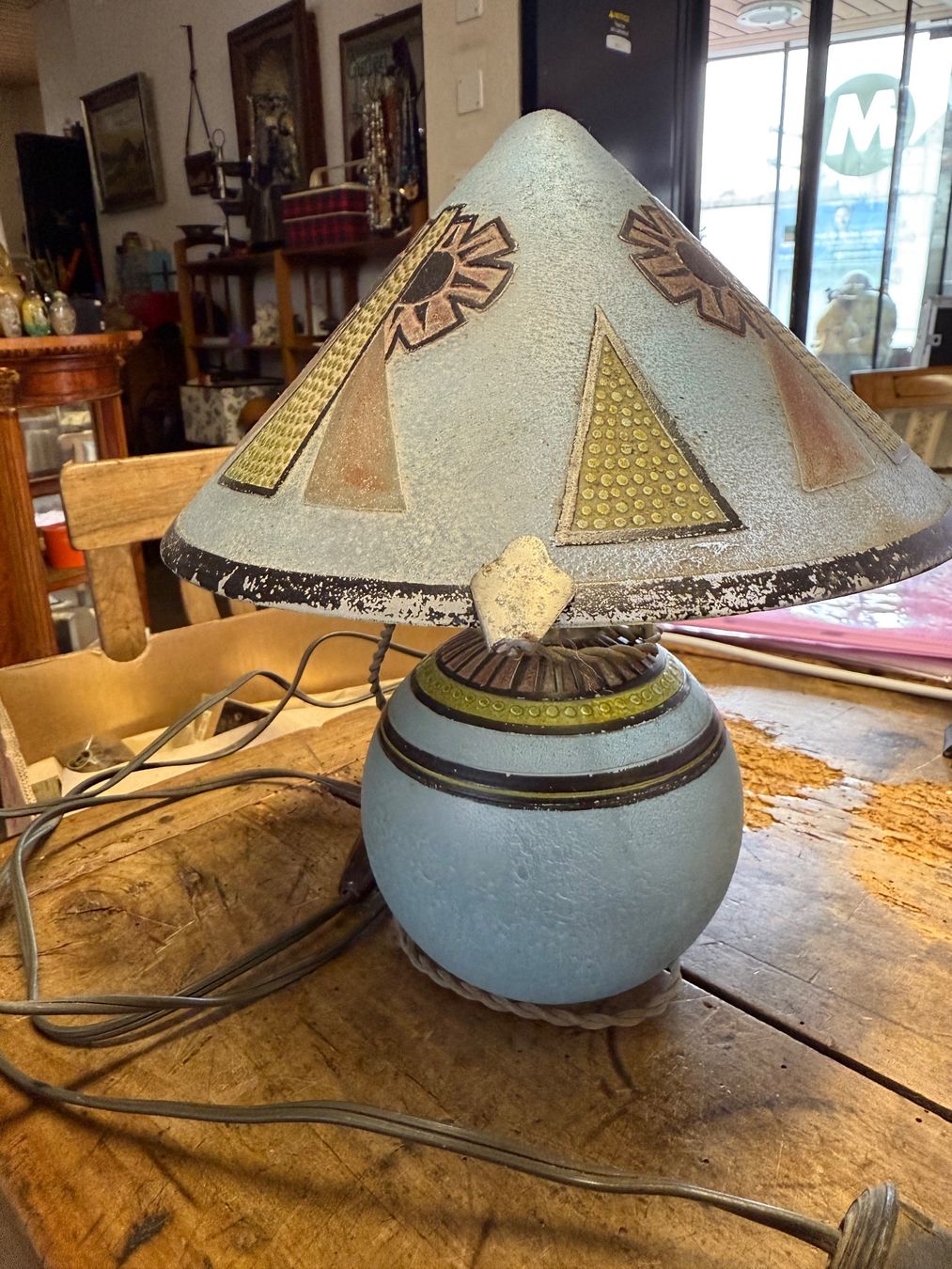 Lampen: Antike Art Deco Glas Lampe Frankreich – Gebraucht aus Bern von Jwpm66
