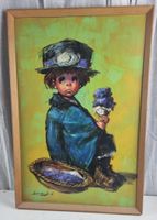 Gemälde Clown Big Eye"-Stil, das von Barry Leighton- Jones