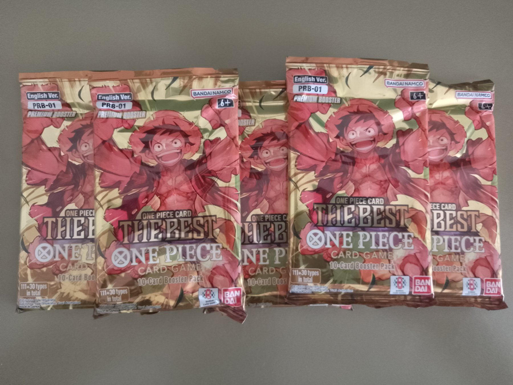 Bandai Carte collezionabili: One Piece 5x Premium Booster Pack PRB01 Englisch – Nuovo e nell'imballaggio originale da Jona venduto da Stack