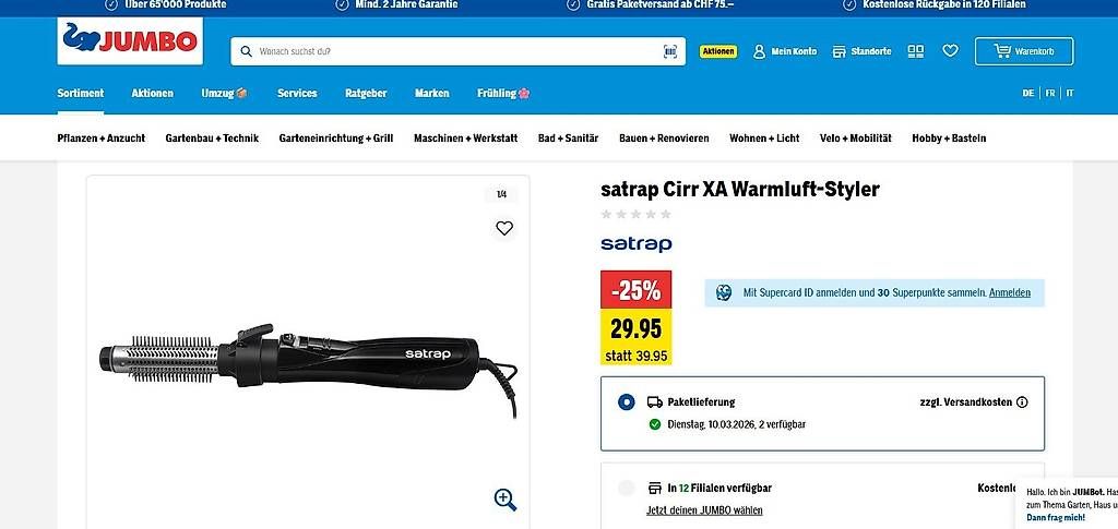 Piastre & Arricciacapelli: Warmluft-Styler mit Ionenfunktion von Satrap – Usato da Sins venduto da Icezeit0 1