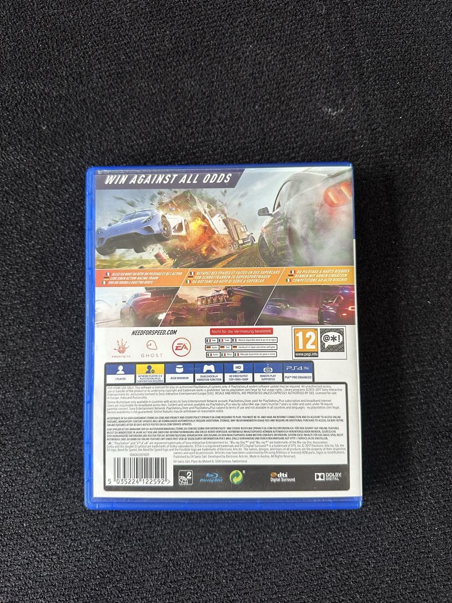 Sony Spiele: Verkaufe das PS4 Spiel: Need for Speed Payback – Gebraucht aus Brittnau von Lostw4nted 1