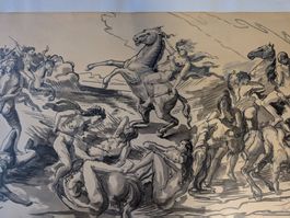 Grosse Zeichnung Gouache Tusche signiert Przybijlski??