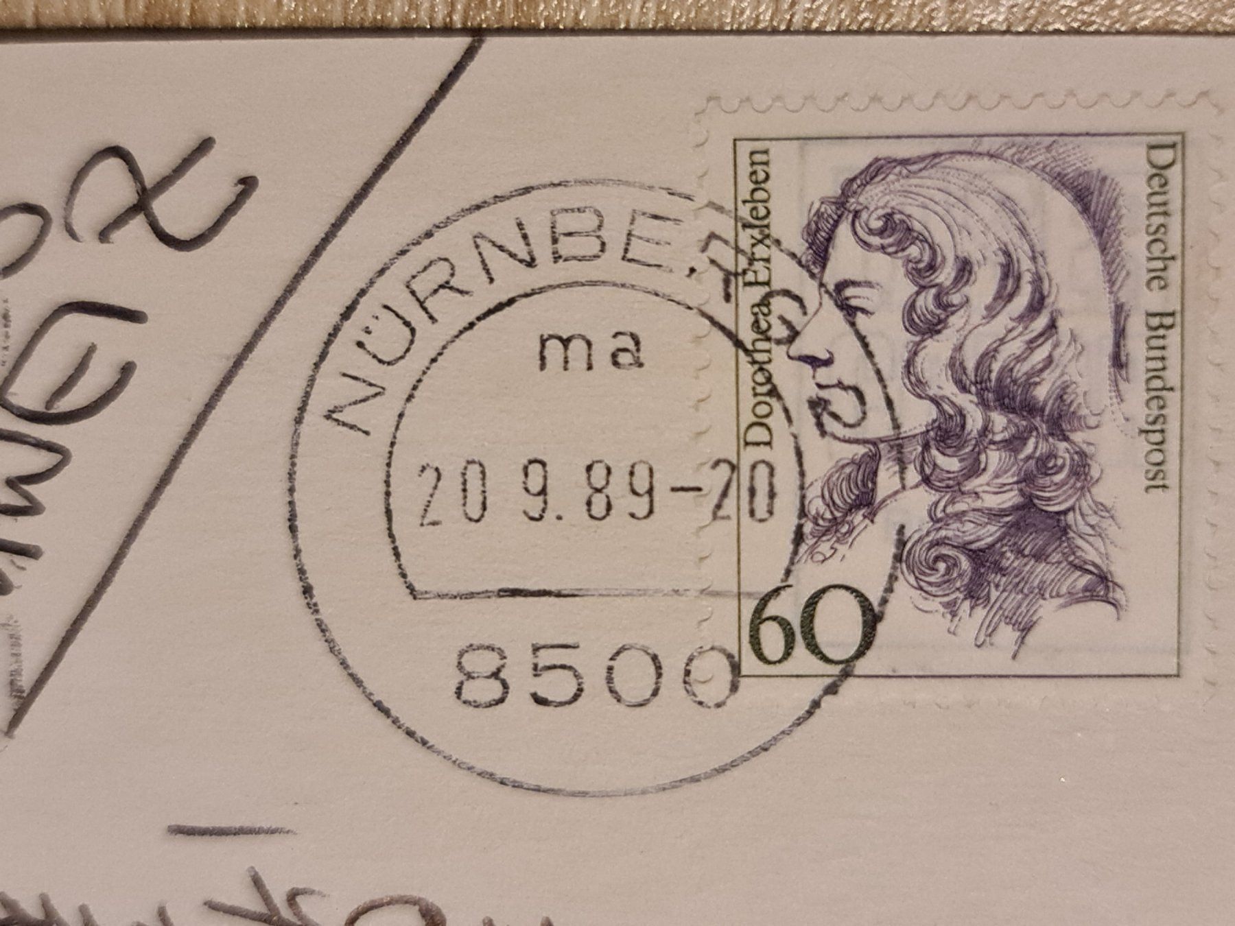 Cartoline postali: Ansichtskarte Nürnberg Deutschland 1989 – Usato da Dintikon venduto da Vexi 1