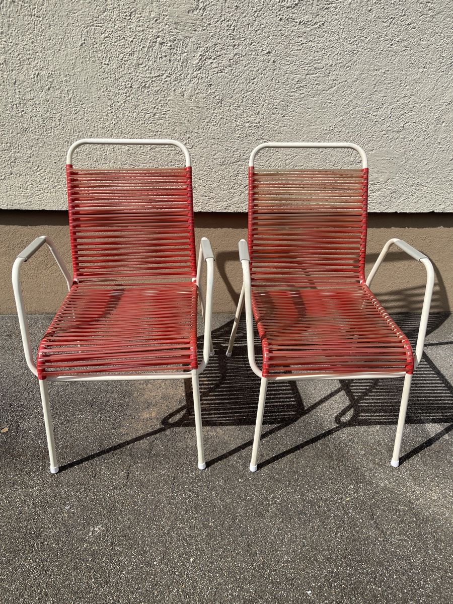 Sedie: Spaghetti Stühle Rot/Weiss  2 Stück – Usato da dietikon venduto da fernando011