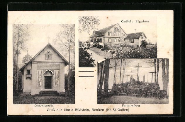 Cartoline postali: Benken, Gnadenkapelle Maria Bildstein, G – Usato da Berlin venduto da bartko-reher