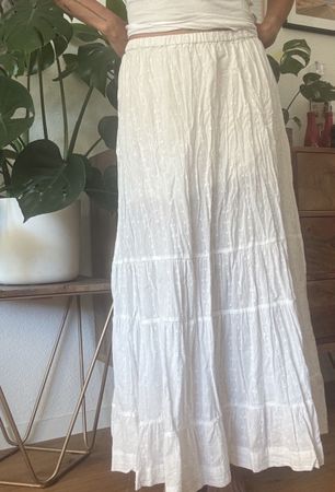 Weisser H&M Baumwolle Maxirock, Gr. L, ideal für den Sommer!