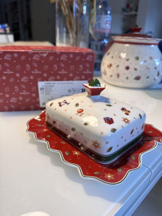 Bol Déco Villeroy & Boch Toys Delight 2 Pièces - Porcelaine, Motif Floral De Noël, Neuf Sous Emballage
