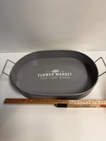 Graues Dekotablett "Flower Market" - Landhausstil!