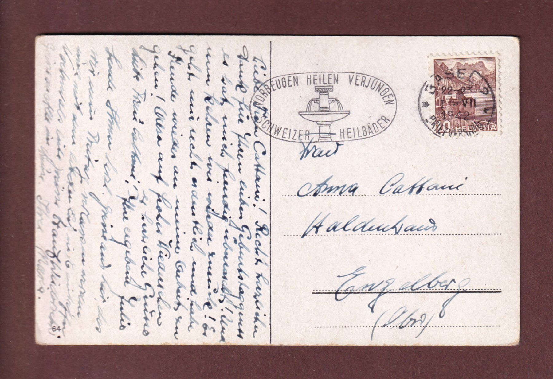 Cartoline postali: BASEL - St. Antoniuskirche - 1942 – Usato da Pully venduto da nicecards-shop 1