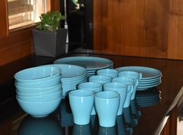 Ikea Färgklar 31-tei.Geschirrset Tafelset türkis neuwertig