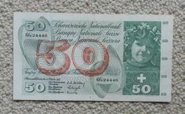 50 FRANKEN BANKNOTE 1957 TOP