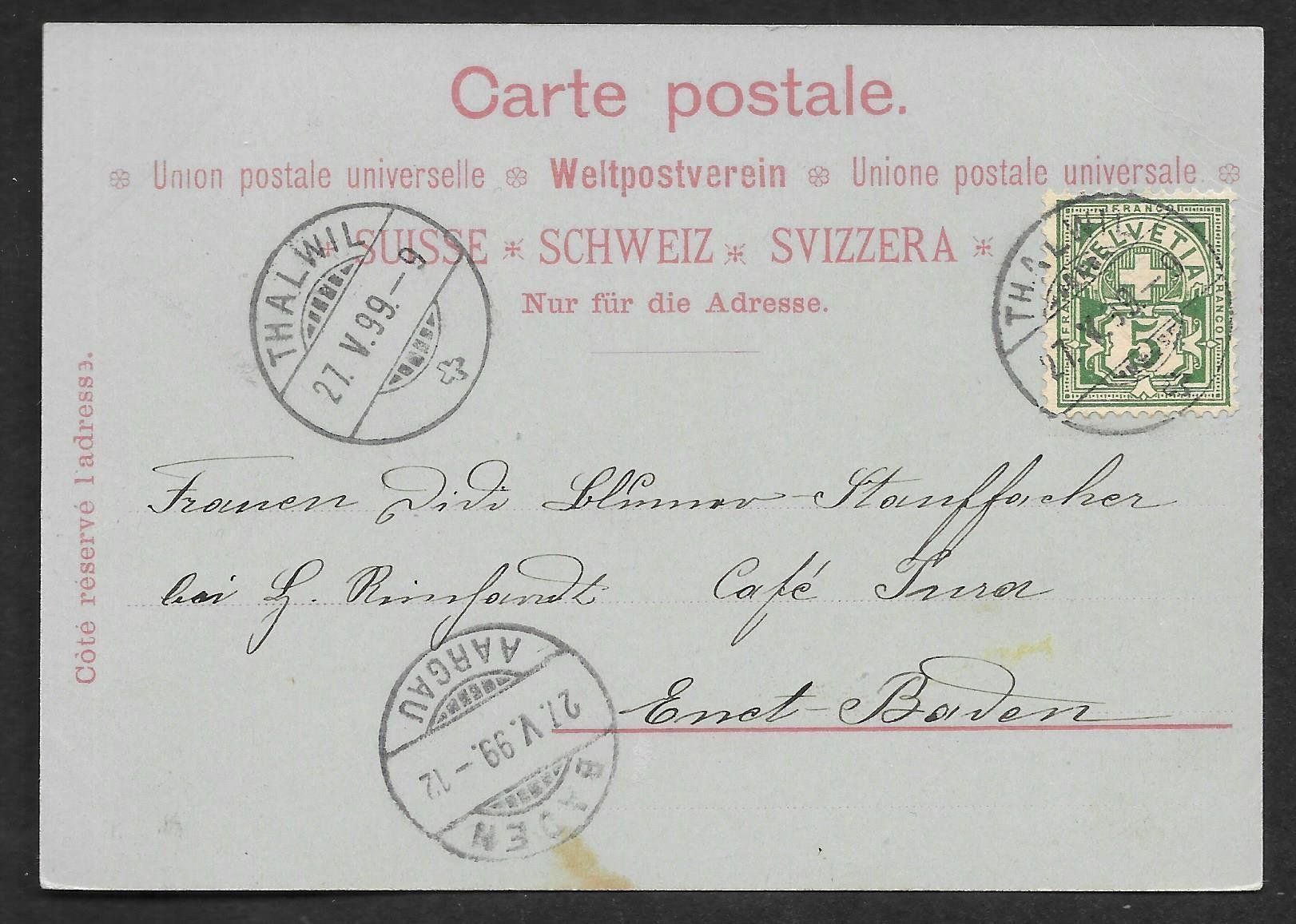 Cartoline postali: Thalwil Nachtkarte – Usato da Olten venduto da clotaldi 1