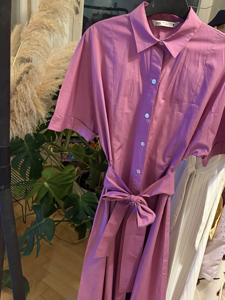 Zara Kleider: Zara lila Baumwolle Popelin Hemdkleid – Neu (gemäss Beschreibung) aus Zürich von ivanab02 4