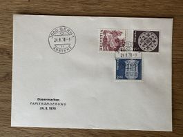 Schweiz - FDC 1978 Dauermarken 24.8.78 Papieränderung hoher