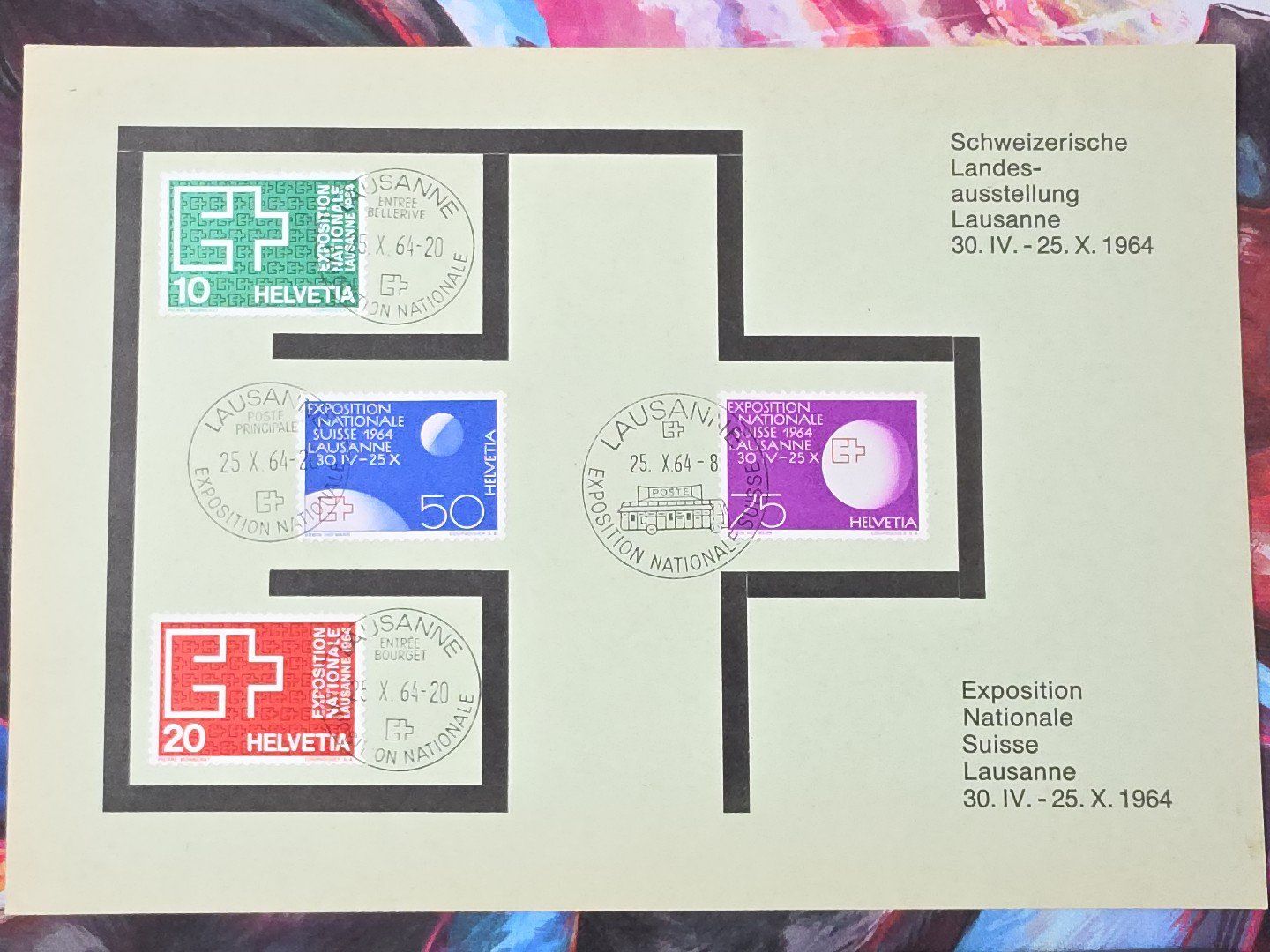 Tutti i francobolli: CL31 Document + Timbre Suisse 1964 – Usato da Cousset venduto da Patrick_Collections