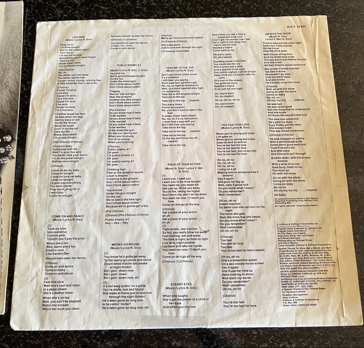 Vinyles: Mötley Crüe LP – D'occasion à Schiers par and_txz8 2