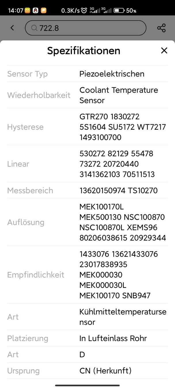 BMW Tutti pezzi di ricambio auto: Wassertemperatur – Nuovo (secondo la descrizione) da Biel/Bienne venduto da johnychen63 8