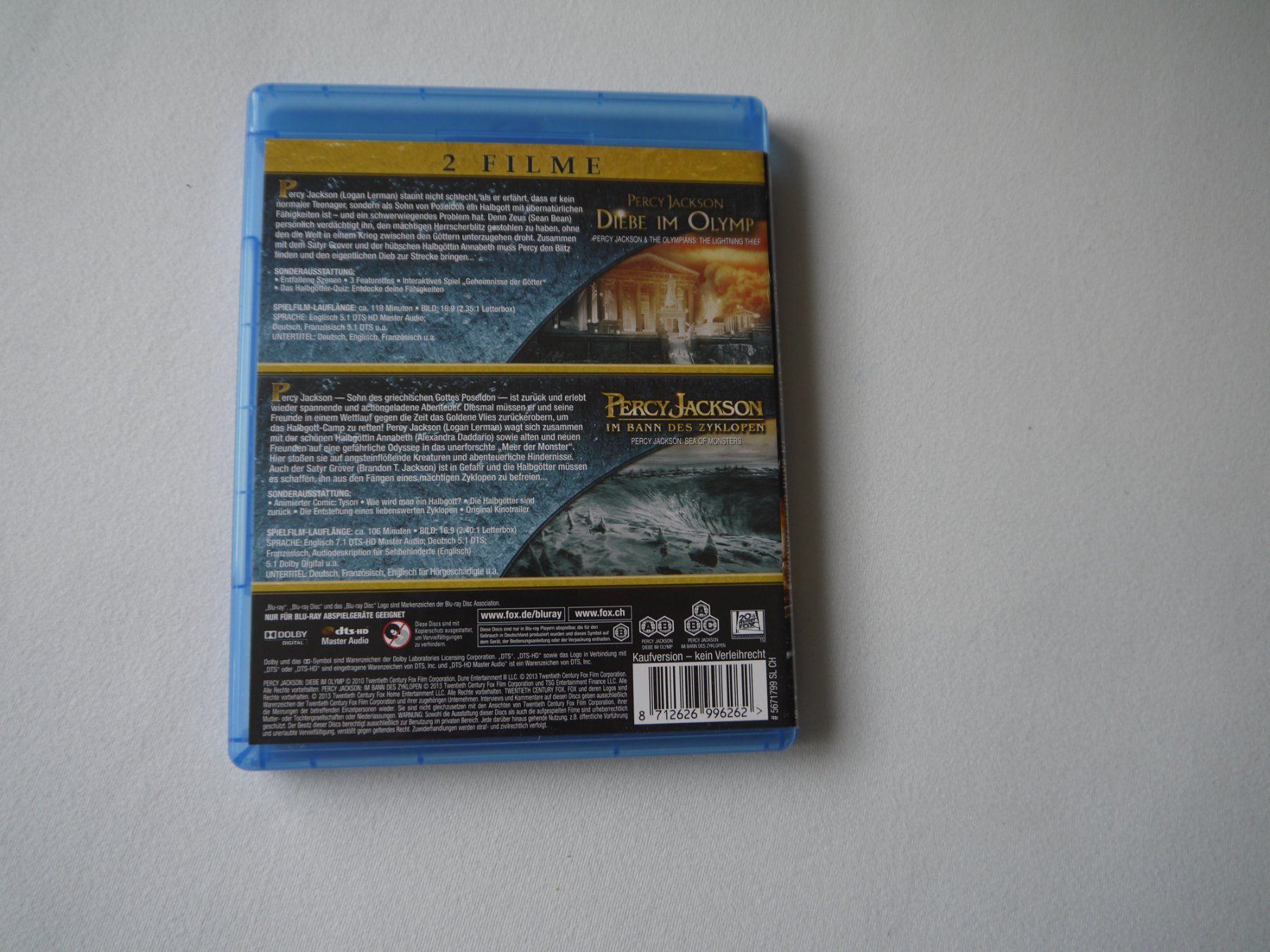 Alle DVDs: Percy Jackson 1+2 - 2  Blu Ray – Gebraucht aus Hagendorn von Blaf 1