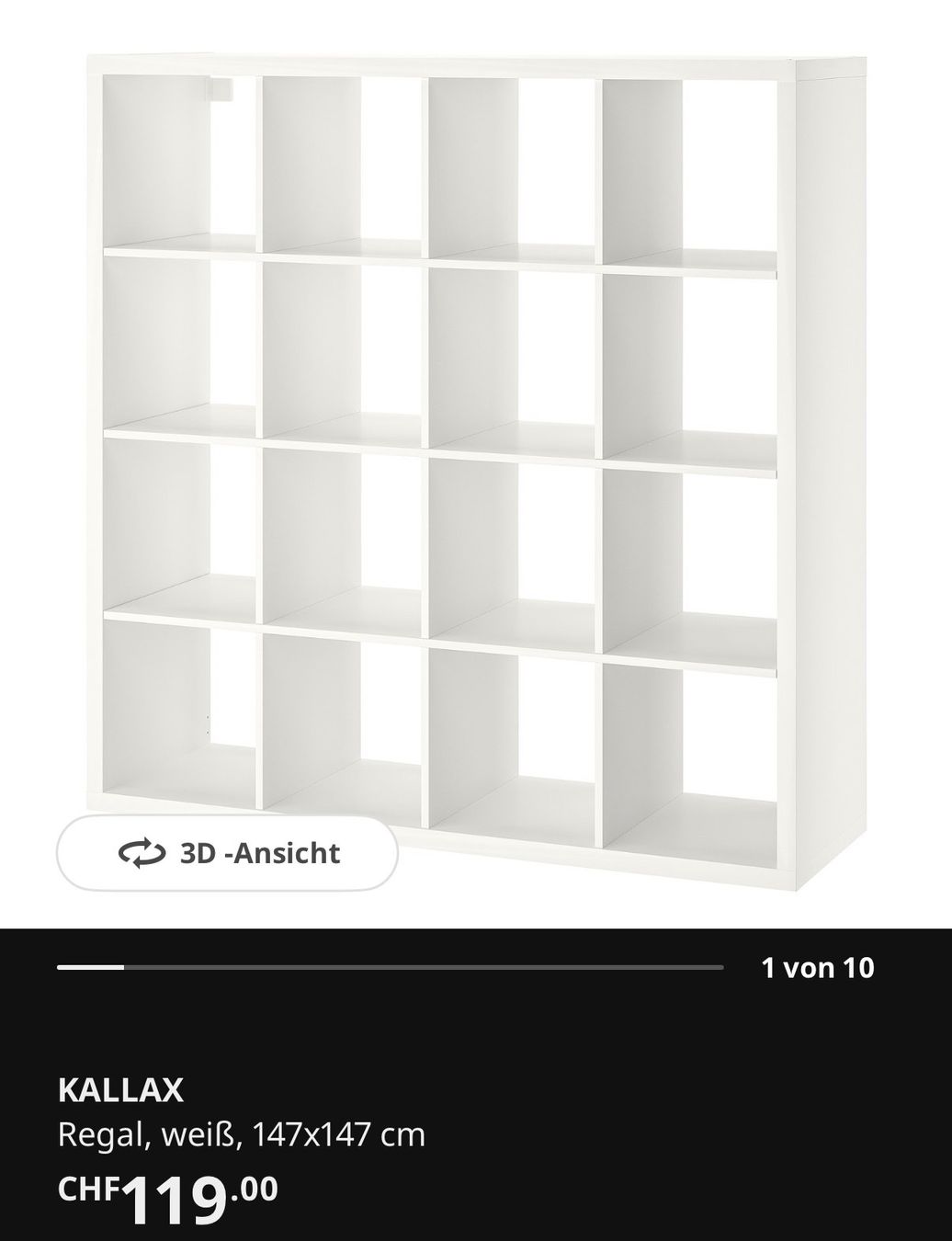 Ikea Regale: Kallax Regal 147x147cm – Gebraucht aus Nürensdorf von ar8302 3