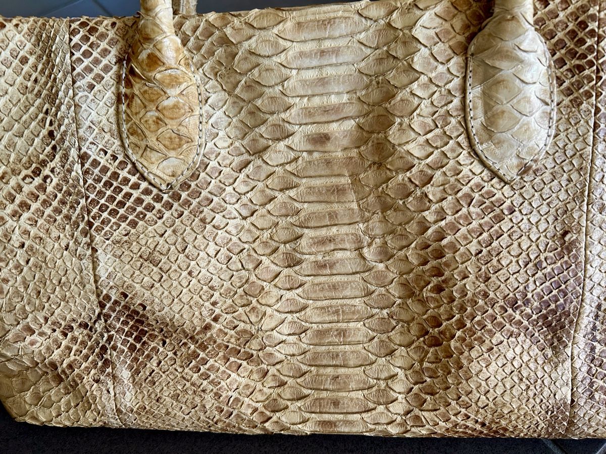 Sacs femmes: Handtasche Beige Krokodil Leder echt – D'occasion à Egliswil par anbe8 1