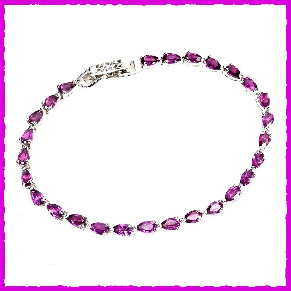 Bracciali & Braccialetti: Rhodolith/Granat Armband 925 Silber – Nuovo e nell'imballaggio originale da Oberglatt ZH venduto da Goldfee1