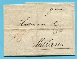 Faltbrief von Chur nach Malans 1818