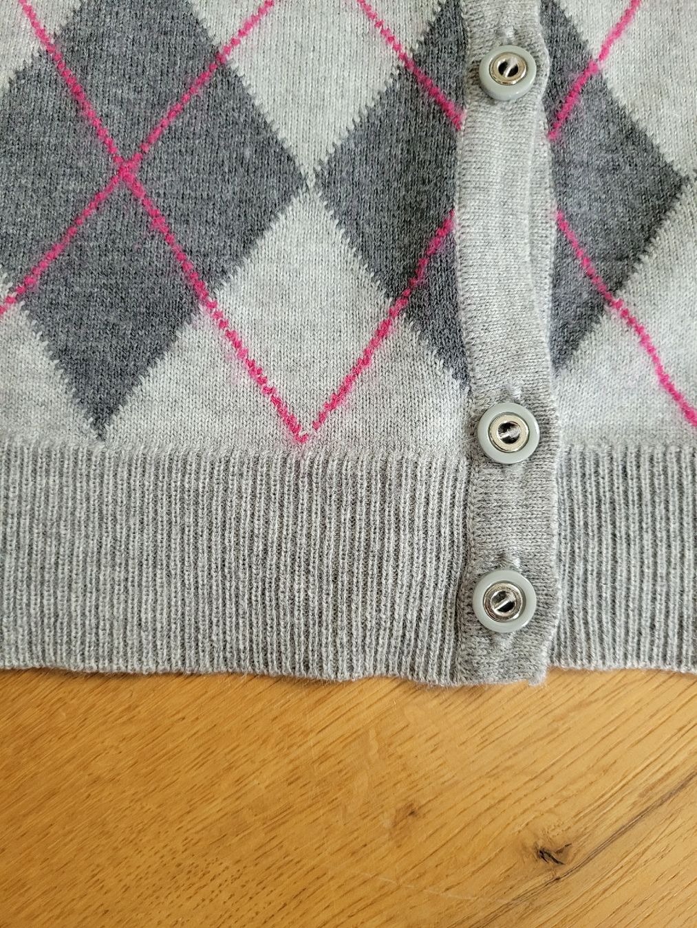 Giacche: Dünne Strickjacke, Sixth Sense, grau Rautenmuster, Grösse L – Usato da Büren NW venduto da nie_k6382 3