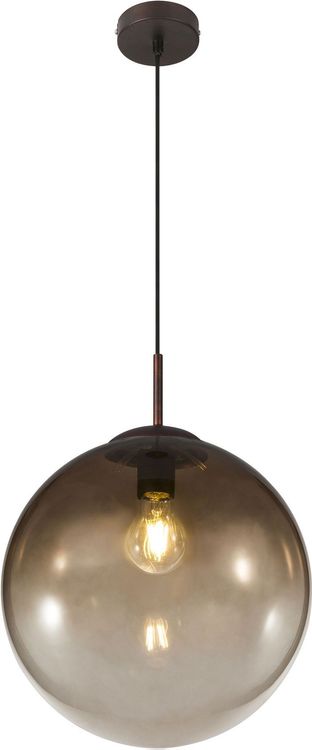 Kleine Hängeleuchte RUSTY – Industrial Design Aus Metall & Holz, 35 Cm Höhe, Mit Tau