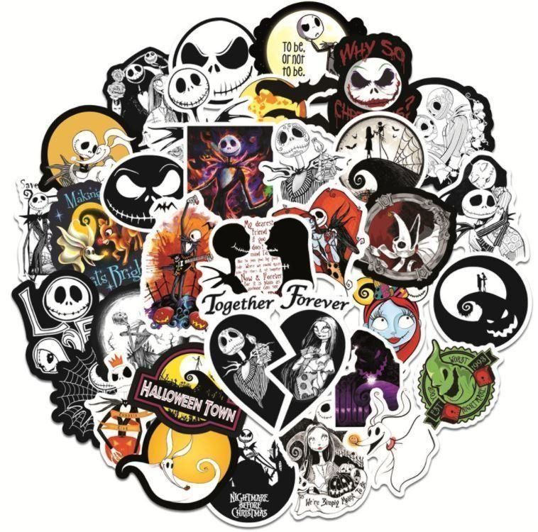 Sticker: Nightmare before Christmas Jack Skellington DVD Stickerset – Nuovo e nell'imballaggio originale da Dättlikon venduto da easythings 5