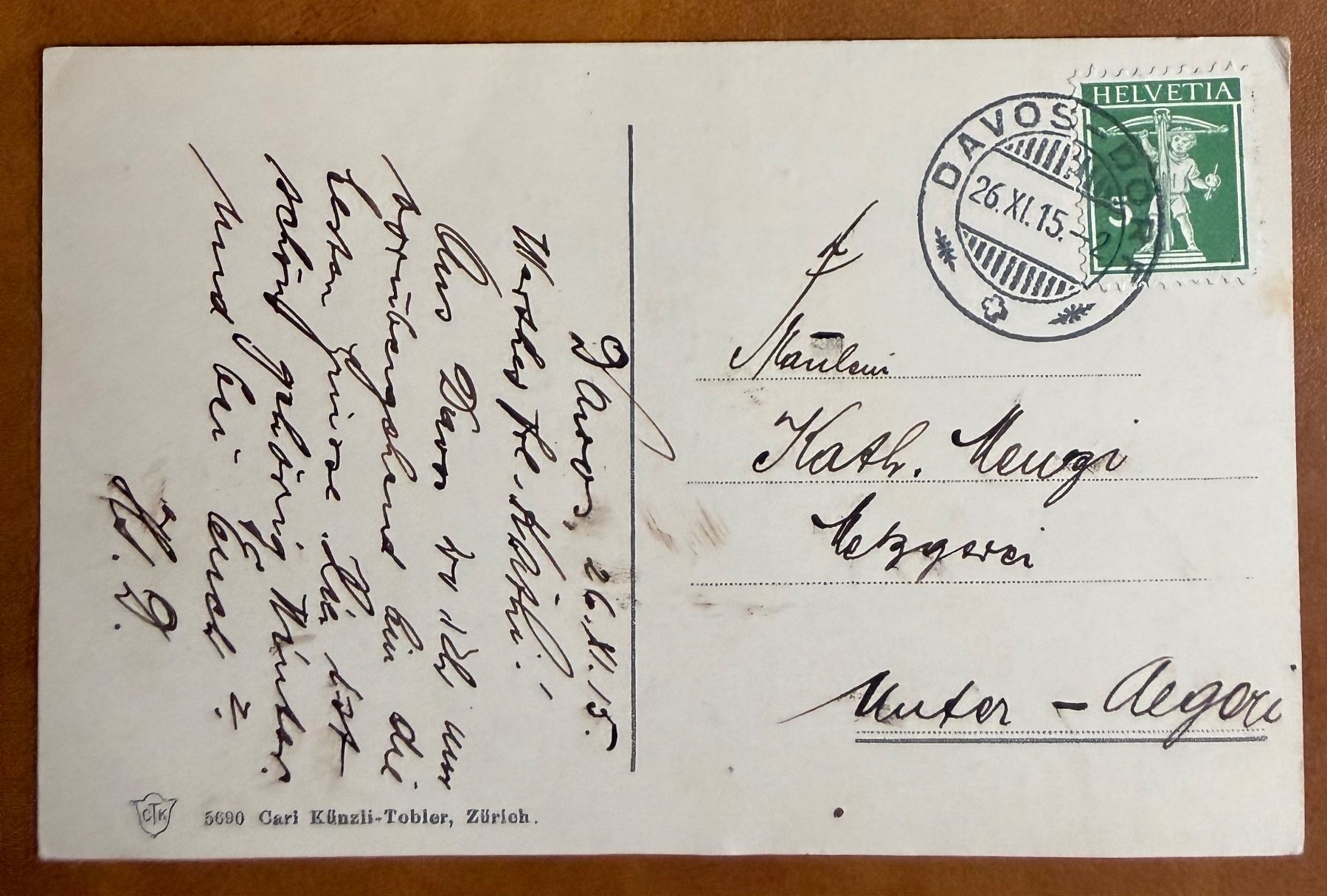 Cartoline postali: Davos - Winter Panorama 1915 – Usato da Lutry venduto da Ediego 1