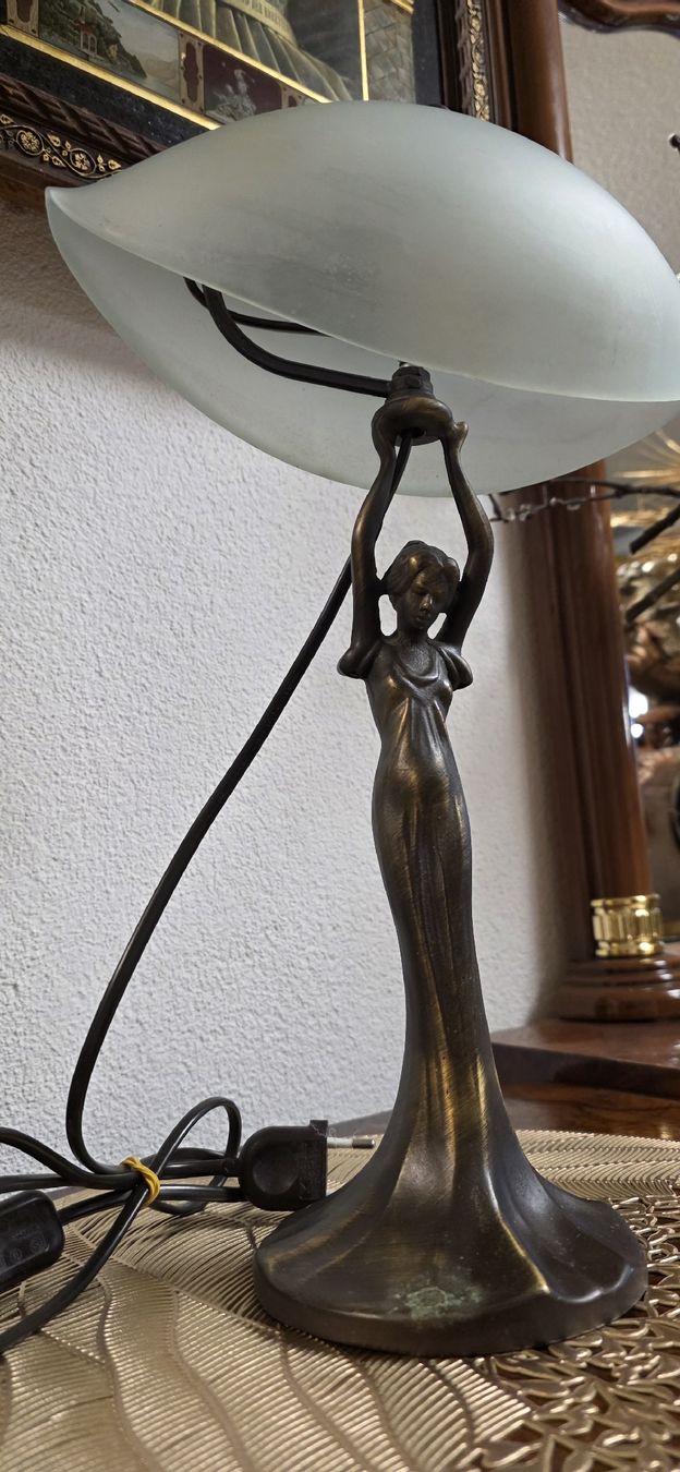 Lampade: Jugenstil Bronze Lampe, Tischlampe – Usato da Kaufdorf venduto da Nati-Nati 5