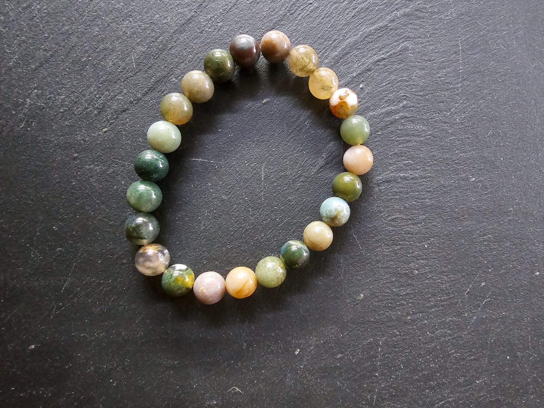 Bracciali & Braccialetti: Armband aus Indiana Achat – Nuovo (secondo la descrizione) da Aarberg venduto da Fischkeller