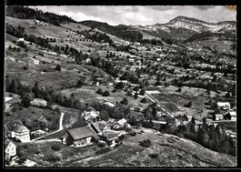 AK Uznach, Blick auf Ort und Speer, 1965