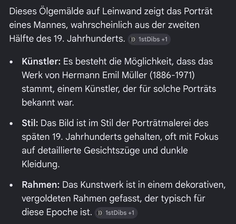 Dipinti: Ölgemälde Hermann Müller, Portrait eines Herrn, 1886-1971 – Usato da Frenkendorf venduto da Creator95 1