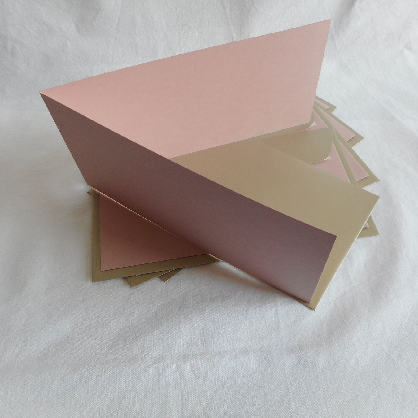 Cartoline: Schreibset Karten & Couverts Gold/Rosa – Nuovo (secondo la descrizione) da Niederlenz venduto da Berghem 1