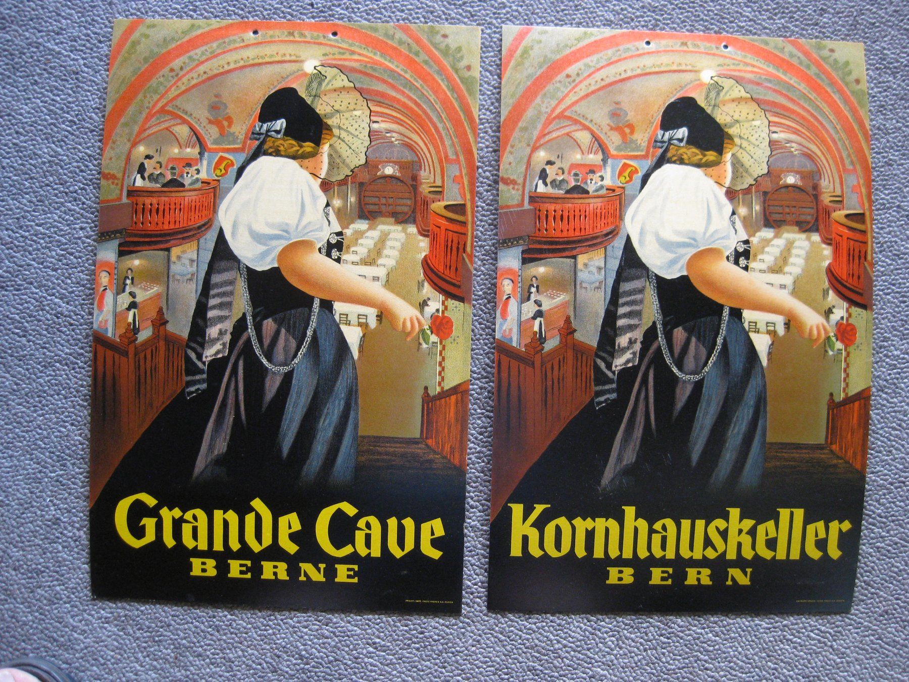 Foto & Immagini: Karton Werbung, Kornhauskeller Bern, 2 Stück – Usato da heimberg venduto da wunderplunder01