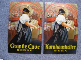 Karton Werbung, Kornhauskeller Bern, 2 Stück