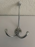 Garderobenhaken Metall 2 Haken silberfarben