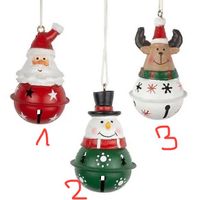 Baumschmuck süsse Weihnachts Figuren mit Glocken Metall