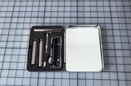 Rasierset im Etui, Metall, Mann, Rasur, Vintage.