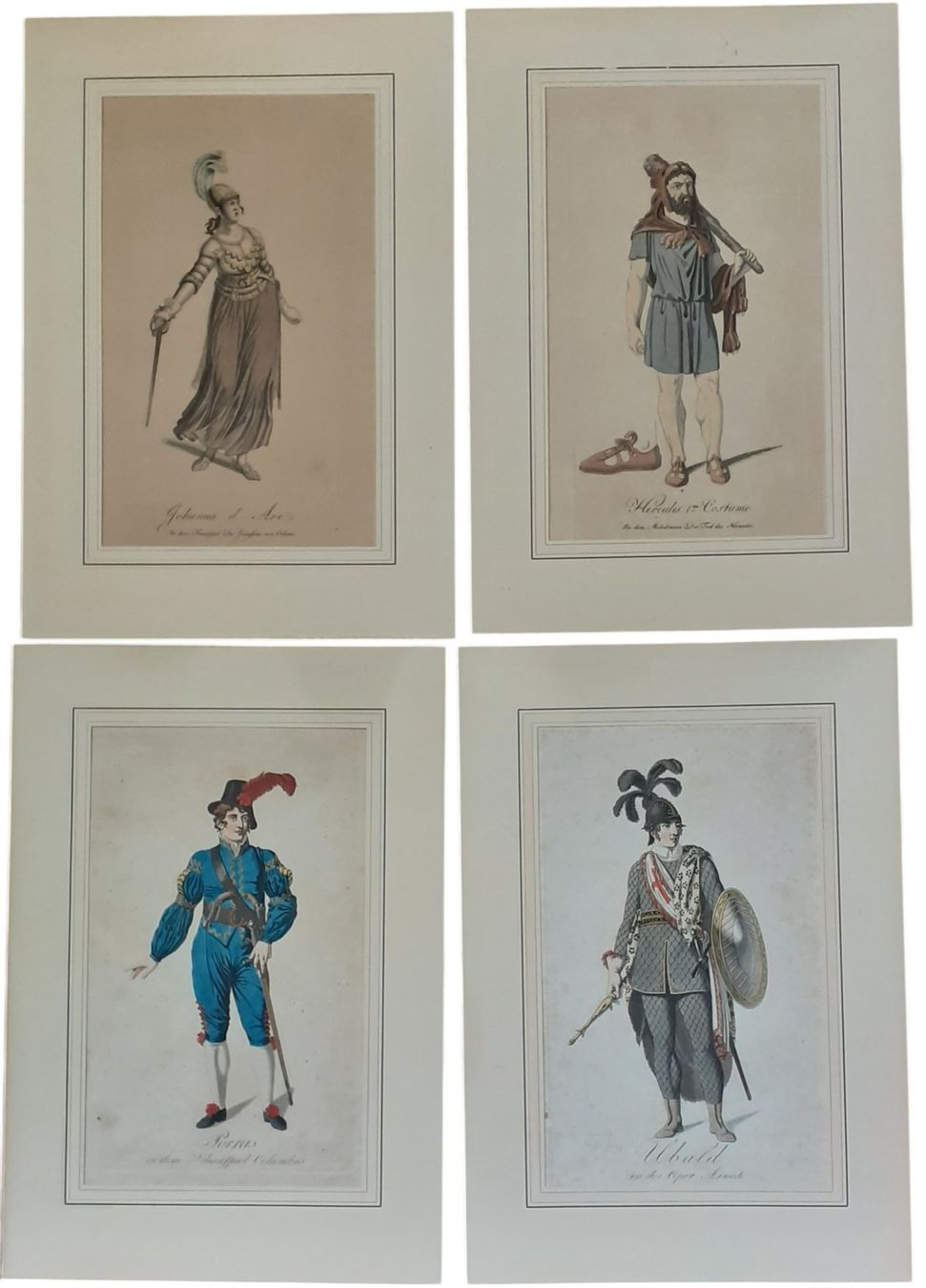 Grafica & Litografie: Lithographien Kostüme handkoloriert – Usato da Mörschwil venduto da antiksalon21
