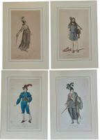 Lithographien Kostüme handkoloriert