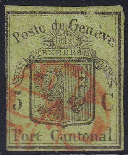 Tutti i francobolli: GENF 1846 KANTONALPOST Zst.Nr.6 – Usato da geneve venduto da philatelie-marchand
