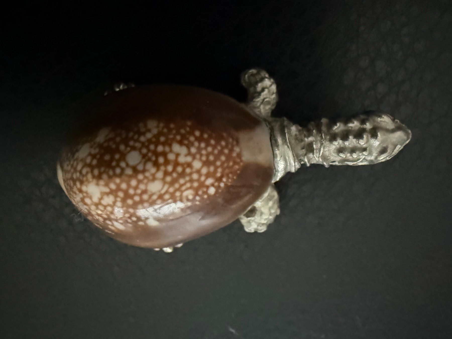 Statuette: Tierfigur  Schildkröte Turtle  Muschel / Metall – Usato da Subingen venduto da ArtBead 4
