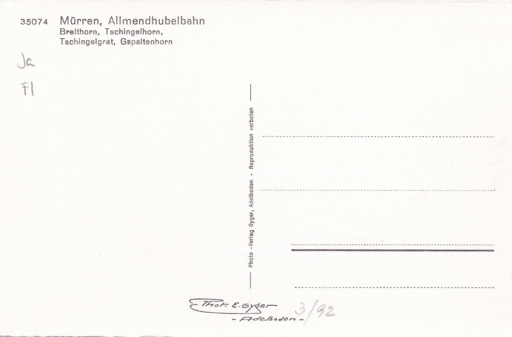 Cartoline postali: Mürren Allmendhubelbahn – Usato da Olten venduto da clotaldi 1