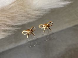 💛 Tiffany & Co. Schleifen Bow Ohrringe Gelbgold Au750 💛