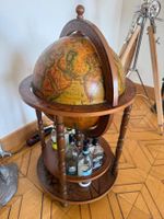 Globus Bar Minibar Holz antik Design gebraucht Zustand
