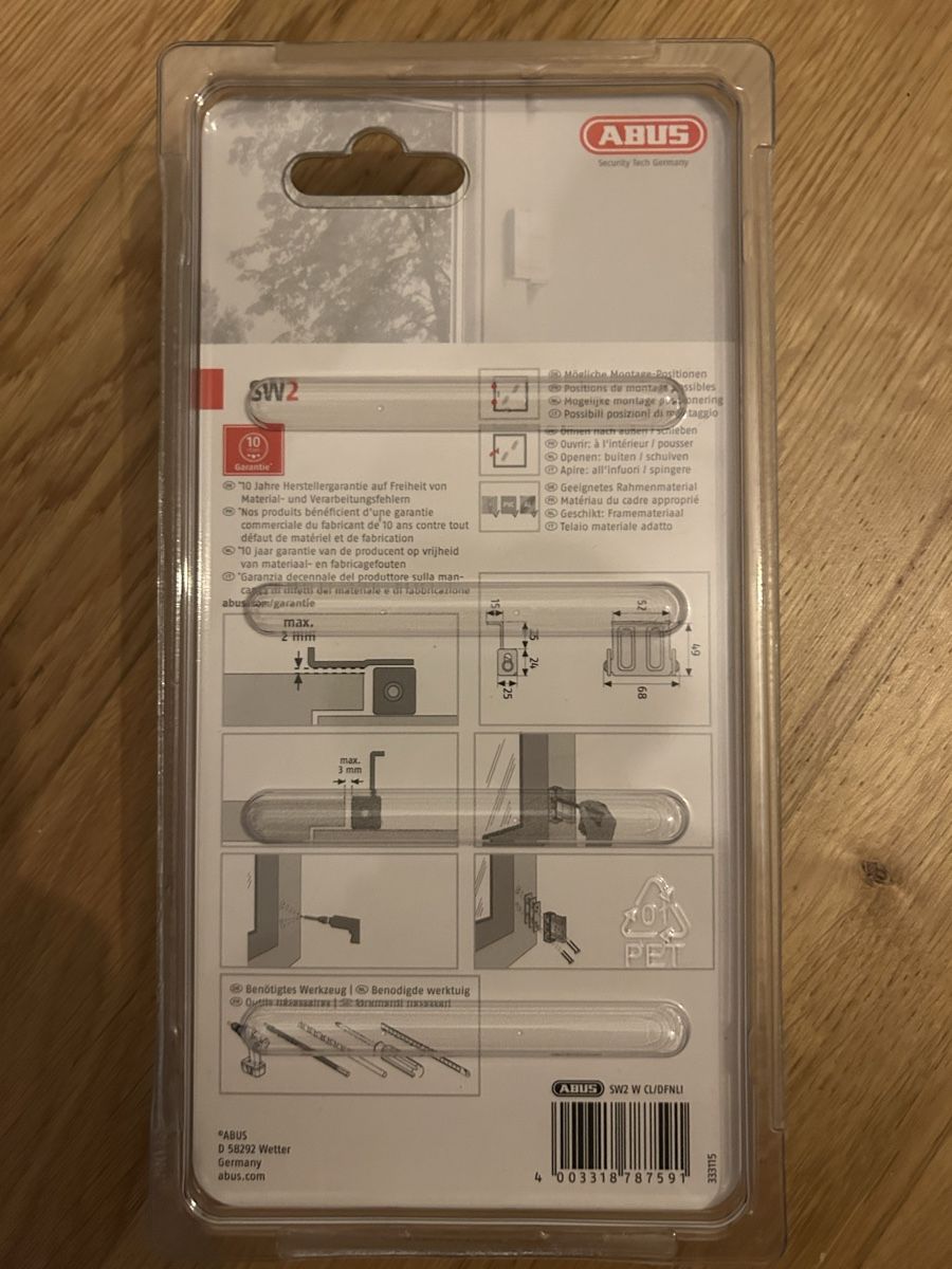 Abus Schlösser: ABUS Fenstersicherung, Weiss, Neu & Original! – Neu und originalverpackt aus Ostermundigen von mehoderminger 1