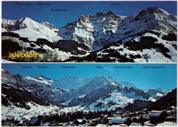 Cartoline postali: Adelboden - 2 Bild AK – Usato da Binningen venduto da Mountainrider